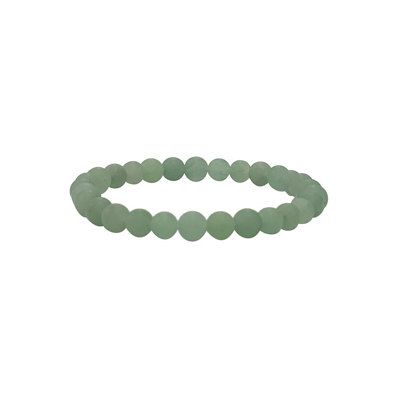 Bracelet aventurine 6mm dépoli
